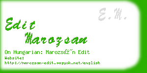 edit marozsan business card